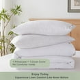 thumbnail image 6 of TOSMO 100% Linen Duvet Cover Set with Button Closure, 2 Pieces (1 Duvet Cover with 1 Pillowcases), Soft Breathable Durable Farmhouse Bedding, 6 of 6