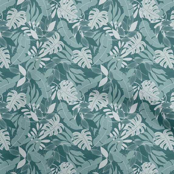 oneOone Silk Tabby Teal Green Fabric Tropical Craft Projects Decor Fabric Printed By The Yard 42 Inch Wide