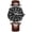 Silver shell, black surface, brown leather, variant on Men's watch with butterfly clasp, stylish ultra-thin business watch with stainless steel strap, dual calendar, luminous, waterproof quartz watch, PU leather watch