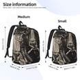 thumbnail image 2 of Balery Vintage Ram Pilot Mochila Clásica Impresa Básica para Viaje, Mochila Escolar Resistente al Agua, Mochila de Lona con Correas Ajustables-Small, 2 of 5