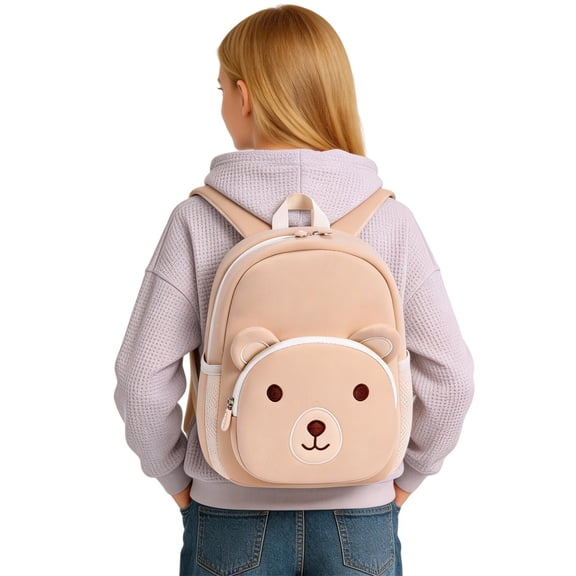 Weebloom School Backpack For Kids Boys Girls Schoolbags Cute Animal Lightweight Bookbag Preschool Kindergarten Beige