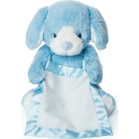 Peek-a-Boo Furry Friends Animated Peek-a-Boo Puppy Plush, Blue, 10"