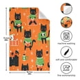 thumbnail image 3 of Multi-Purpose Kitchen Towels 28x18 Inch Dishcloths with Hanging Loop Decorative and Practical Towels for Kitchen, Dining Cartoon Black Cats Pattern, 3 of 7