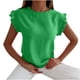 thumbnail image 5 of Moda mujer verano Casual cuello redondo manga corta Pullove blusa sólida camiseta Fridja  ghk884, 5 of 9