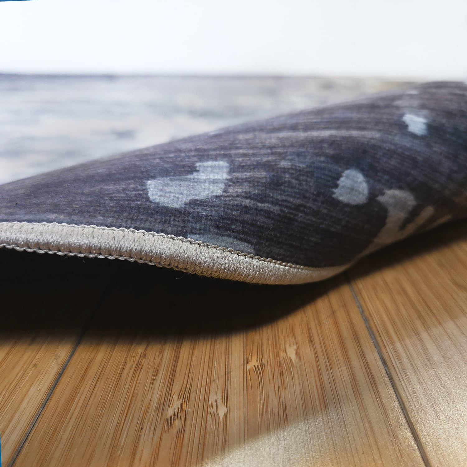 Crystal Print Kaori Modern Abstract Charcoal Area Rug, 9x13