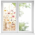 thumbnail image 2 of Colorful Wildflower Window Privacy Film, Botanical Vintage Floral Country Retro Static Cling UV Sun Blocking Tint Film Heat Control Windows Films for Bedroom Bathroom, Window Stickers 17.7"x39.3", 2 of 8