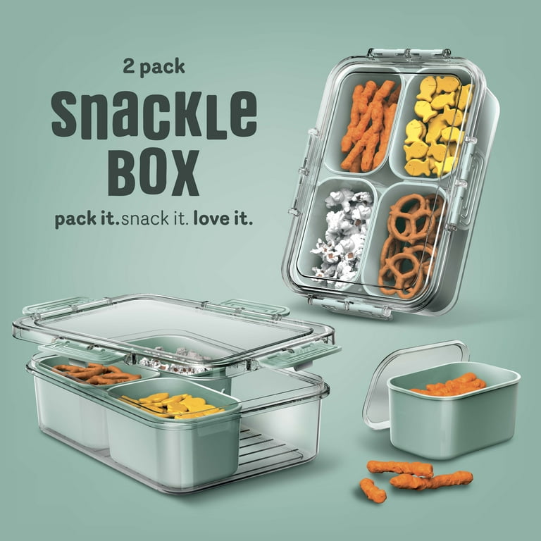 Cook With Color 2-Pack 4-Compartment Mini Snackle Box, Charcuterie