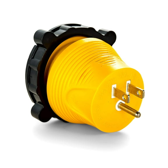 Camco CMC55640 5-15P X L5-30R 15A Male to 30A Female Locking Power Grip Adapter