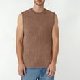thumbnail image 5 of Men's Sleeveless Denim Tank Top Casual Vintage Washed Look For Summer ComFortable Fit Versatile Style, 5 of 5