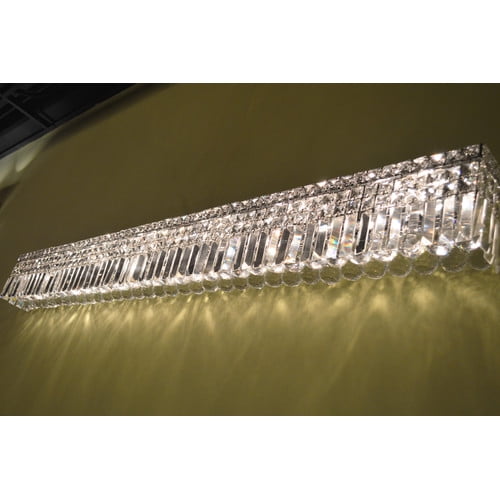 Cascade Collection 12 Light Chrome Finish Crystal Vanity Light 60