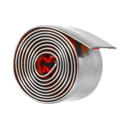 Uxcell Peel and Stick Wall Molding Trim, 1.2" x 3Ft 3D Chair Panel Molding Trim for Window Frame Silver