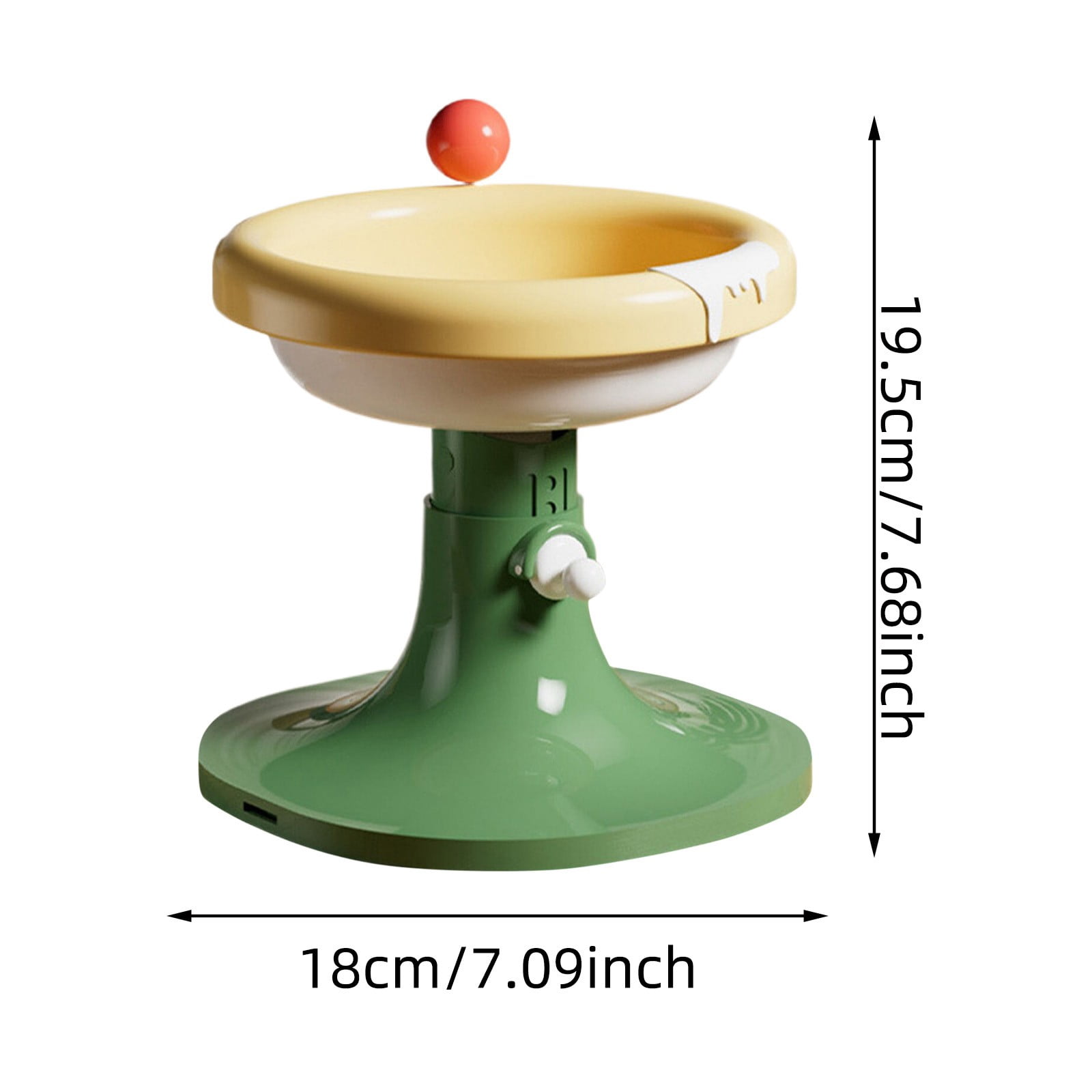 Adjustable Elevated Cat Bowls - Ceramic Raised Cat Food & Water Dishes with Tilted Design, Whisker-Friendly & Anti-Vomit Feeding Bowls for Cats & Kittens
