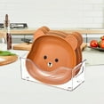 thumbnail image 5 of Nkmbld 8Pcs Reusable Lightweight Teddy Bear Dessert Plate Durable Household Dining Table Spit Bones Plates Suitable for Restaurant Kitchen and Camping, Brown, 5 of 8