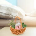 thumbnail image 5 of Zcyifa Woven Storage Basket Woven Storage Basket Flower Arrangement Woven Flower Basket Small Basket with Handle, 5 of 10