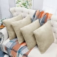 thumbnail image 2 of Home Soft Things Fauxfur Pillow Shell Set 20'X20" Oatmeal, 2 of 5