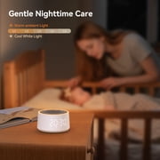 Dreamegg Sound Machine for Baby Adult Sleep, White Noise Alarm Clocks for Bedrooms Heavy Sleepers Travel, White