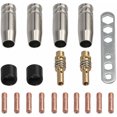 thumbnail image 1 of Juego de 19 piezas 15AK MIG/MAG Cabezal de contacto de soldadura 0,8 mm M6 Soporte de punta de boquilla de gas Kuyhfg Sin marca, 1 of 5