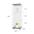 thumbnail image 3 of Pouseayar 3-Shelf Glass Display Cabinet, One-Door Curio Cabinets for Living Room, Bedroom, Office, Black Floor Standing Glass Bookshelf, 3 of 11