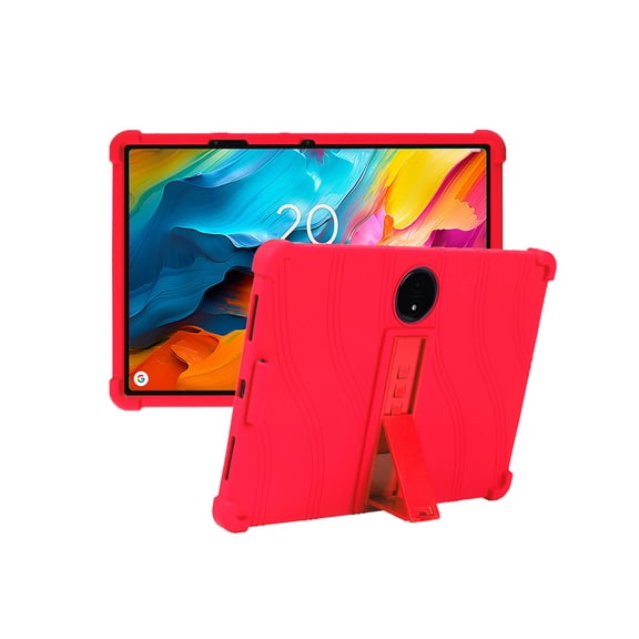 Silicone Case for TCL NXTPAPER 14 14.3 inch, Soft Flexible Shockproof Protective Tablet Cover, Anti-Scratch & Lightweight Slim Design-Red
