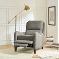 thumbnail image 3 of Leather Recliner Chair with Adjustable Backrest & Footrest, Push Back Sofa Chair for Bedroom, Dove, 3 of 10