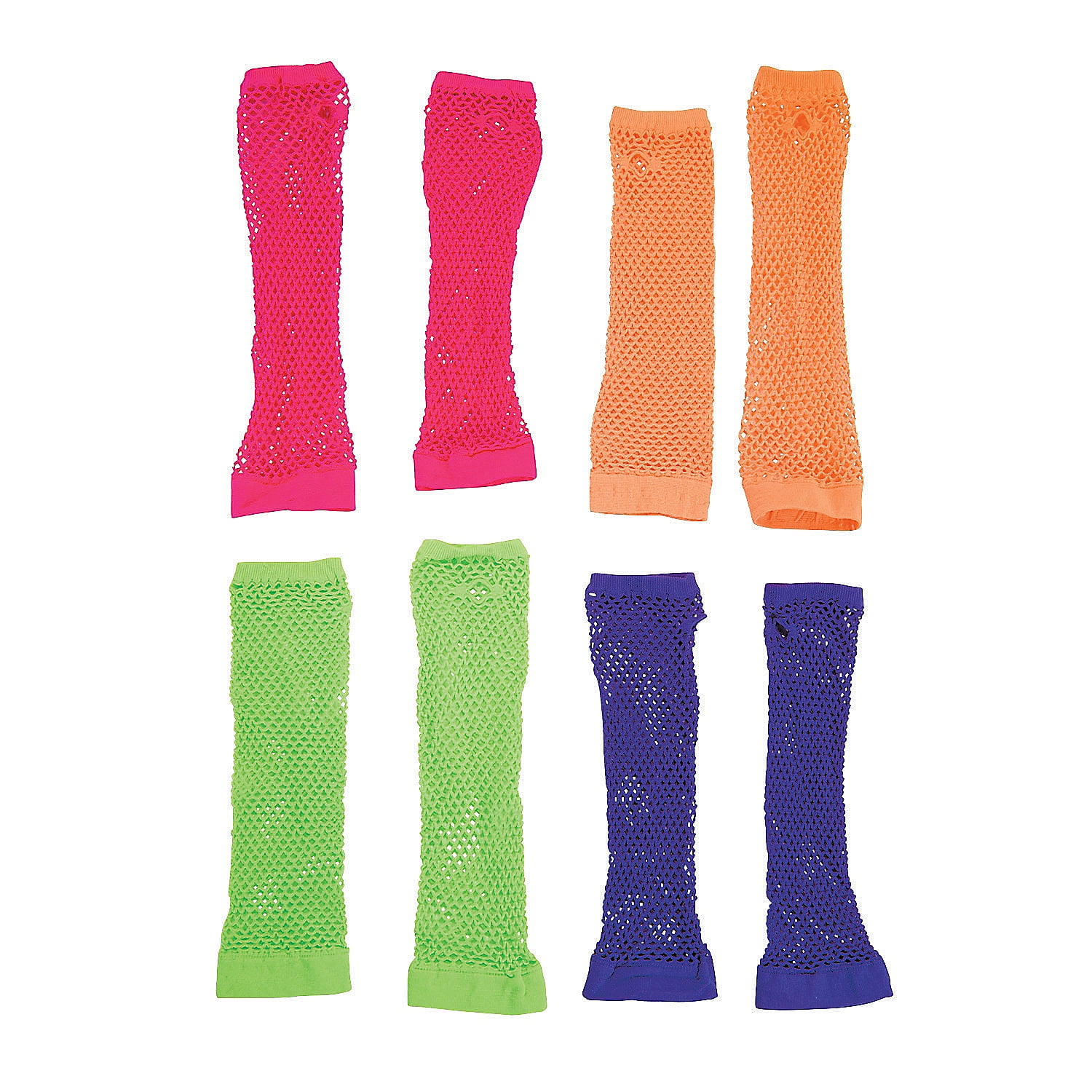 Retro Neon Arm Sleeves Party Wear 12 Pieces