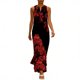 thumbnail image 1 of Cómodos Zapatos de Vestido de Mujer Verano sin Mangas Cuello en V Vestido Largo Impreso para el Uso Informal, Viajes a la Playa Y la Moda Cotidiana, 1 of 9