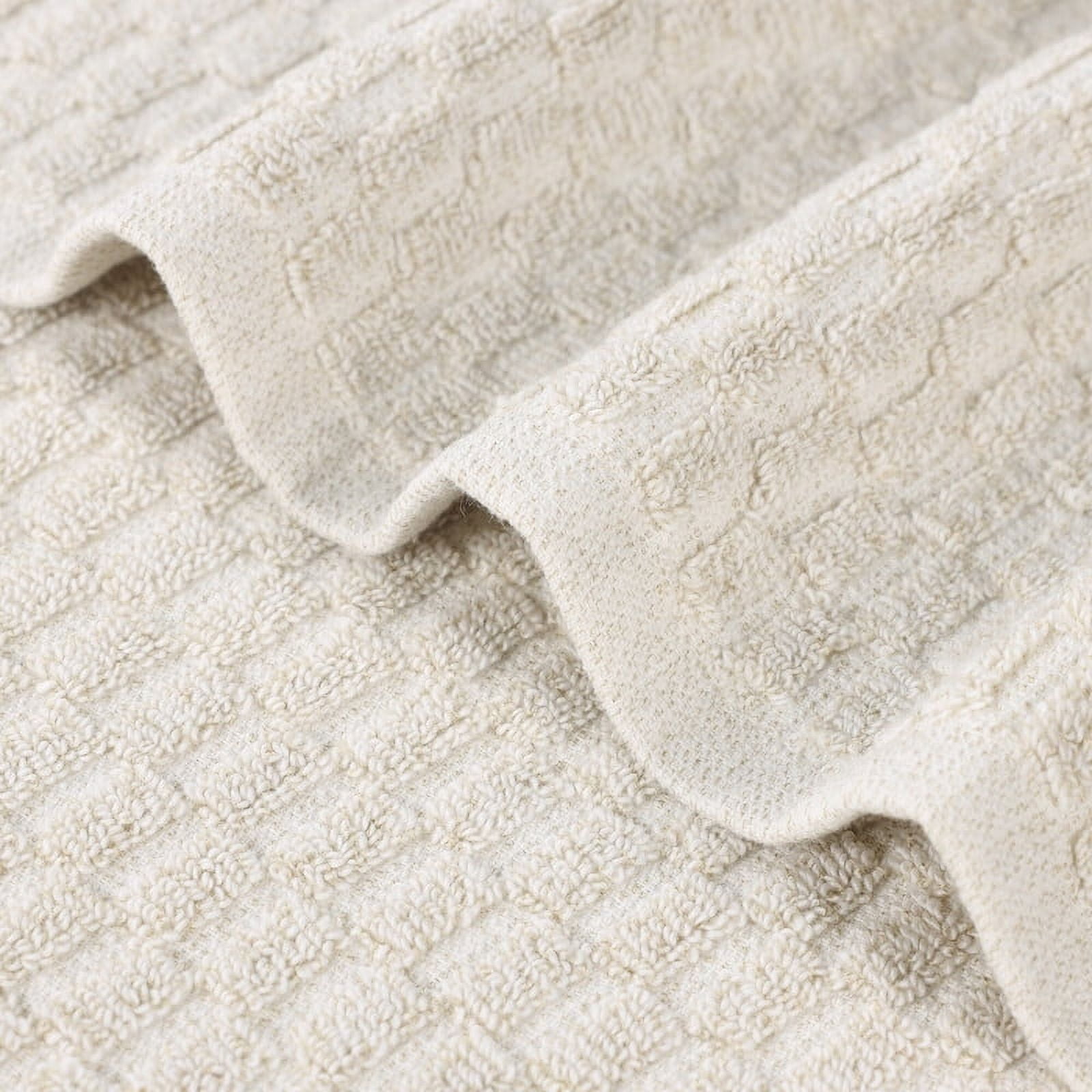 Superior Juno Viscose Cotton Blend Medium Weight 6 Piece Towel Set, Beige