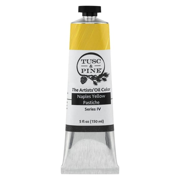 Tusc & Pine Artist Oil Paint - Naples Yellow Pastiche, 40 ml, Non-Yellowing, Rich & Creamy Consistency, Maximum Pigment Load, Small Batch Milled Oil Paints Made in the USA for Professional Artists
