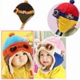 thumbnail image 3 of Baby Boys Girls Cute Wool Winter Warm Pilot Caps Toddler Earflap Beanie Hats, 3 of 5