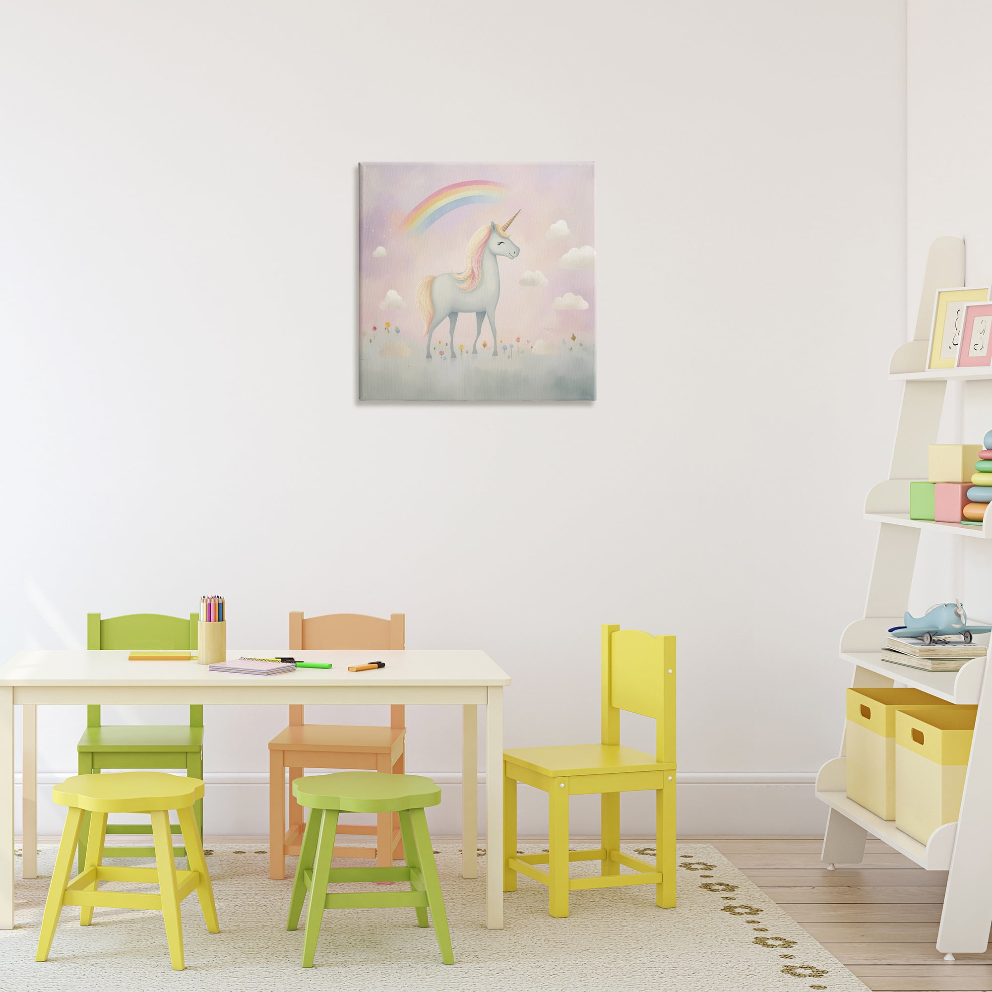 Stupell Industries Mystical Unicorn Dreams in Pastel Canvas Wall Art, design by Lazar Studio