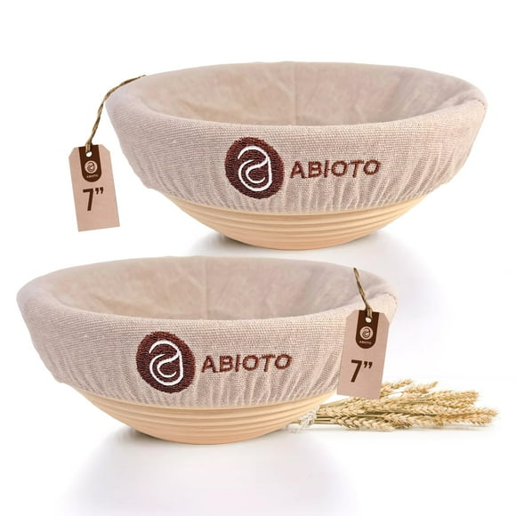 Juego de 2 bannetones redondos ABIOTO de 7 cm para hacer pan