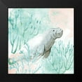 thumbnail image 2 of Allen, Kimberly 20x20 Black Modern Framed Museum Art Print Titled - Manatee Swim, 2 of 5