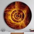 thumbnail image 2 of Designart 'The Flashing Yellow Flame ' Modern wall clock, 2 of 6