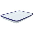 thumbnail image 6 of OULII Elegant White Enamel Serving Tray for Food Presentation, 1-Pack Kitchen Platter, 6 of 8