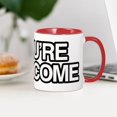 thumbnail image 3 of CafePress - Youre Welcome T Shirt 10X10 Mug - 11 oz Ceramic Mug - Novelty Coffee Tea Cup, 3 of 4
