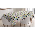 thumbnail image 1 of Colorful Tablecloth, Pastel Colored Spotty Pattern with Brush Strokes Hand Drawn Style Dots, Rectangle Satin Table Cover Accent for Dining Room and Kitchen, 60" X 84", Multicolor, by Ambesonne, 1 of 2