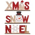 thumbnail image 1 of Decoración de mesa de madera navideña con letras, muñeco de nieve navideño, adorno de Papá Noel, decoración del hogar, escritorio familiar, decoración de chimenea, 3 uds., 1 of 5