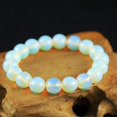 thumbnail image 2 of 10mm Women White Opal Crystal Round Beaded Stretch Bangle Charm Bracelet, 2 of 6