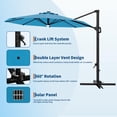 thumbnail image 2 of 10FT Solar Patio Umbrella with LED Lights, 360° Rotation Offset Cantilever Umbrella with Adjustable Tilt., 2 of 6