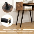 thumbnail image 6 of Giantex 2-Tier Nightstand  w/Open Shelves, Mid-Century Modern Bedside Table, End Table Side Table, Rustic Brown, 6 of 8