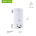 thumbnail image 2 of Boiler de Paso 2 Regaderas y 1 Lavabo 12Lts AVERA  C12LNAT Calentador de Paso Uso Exclusivo Gas Natural, 2 of 10