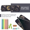 thumbnail image 5 of Pofeuu Snake Sleep Print Leather Pencil Case, Leather Pencil Pouch Large Capacity, Big Pencil Pouch with Zipper Vintage Pen Bag Fountain Pen Holder, 5 of 7
