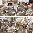 thumbnail image 5 of Brown Beige Abstract Art Area Rugs 5'x7', Washable Small Throw Rugs for Laundry Room Playroom, Farmhouse Color Shabby Indoor Outdoor Rug Non-Slip Low Pile Carpet Runner Reversible Floor Mats, 5 of 8