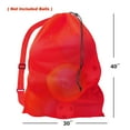 thumbnail image 6 of GSE Games & Sports Expert 6 Pack 30" x 40" Extra-Large Mesh Drawstring Shoulder Bag, Mesh Sport Equipment Bag Perfect for Sport Ball,Beach Trips,Swimming,Camping Gear,Outdoor Travel - Red, 6 of 7