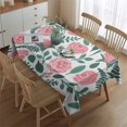 thumbnail image 2 of Pioneer Flower Floral Print Pattern Rectangle Tablecloth 60"x84",Waterproof Polyester Rectangle Table Cloth, Wipeable Spillproof Polyester Tablecloth for Dining, Camping, Indoor and Outdoor, 2 of 5
