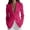 Hot Pink, variant on ZHOGXU Lightweight Plus Size Coat For Women Solid Color Notched Modern Suit Jacket Stylish,Vacation,Hot Pink,XL