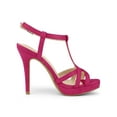 thumbnail image 3 of BLISSFUL STEP Women T Strap Slingback Platform Stiletto Heel Sandals Hot Pink 9.5, 3 of 7