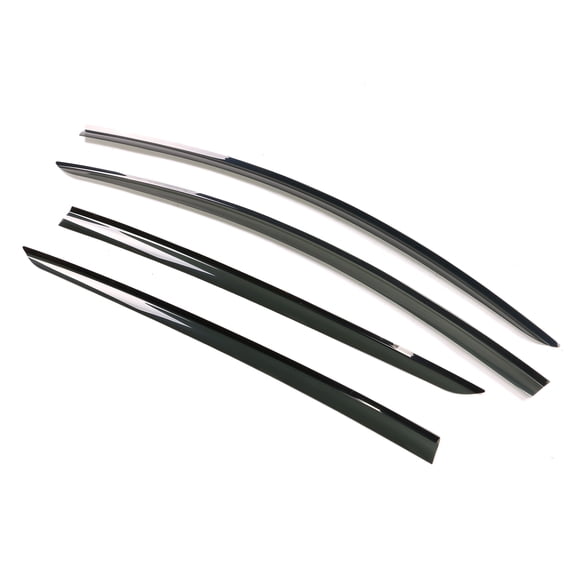 Ikon Motorsports Window Visors Compatible with 2020-2024 Tesla Model Y Smoke Acrylic Side Window Vent Deflector Rain Guard 4Pcs Set