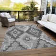 thumbnail image 3 of HomeRoots 624915 9 x 12 ft. Gray & Charcoal Aztec Washable Transitional Indoor & Outdoor Rectangle Area Rug, 3 of 9