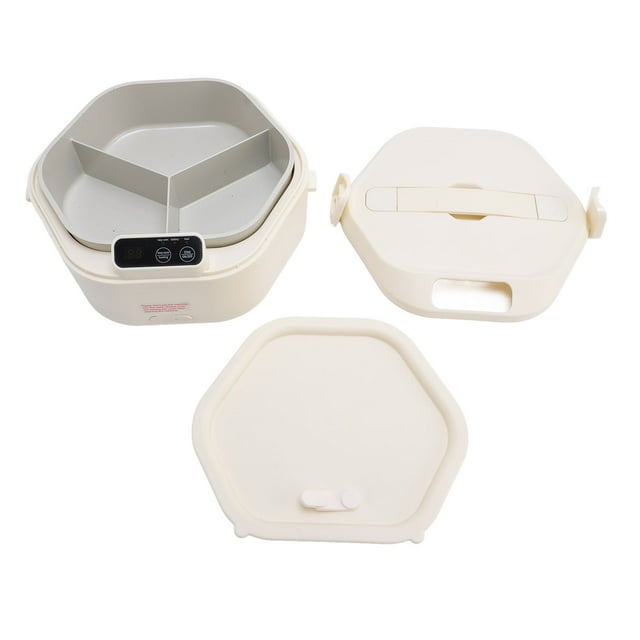Electric Lunch Box Food Heater, Rechargeable Fast Heating Heated Lunch Box for Adults, Portable Food Warmer with Carry Bag, Cordless Self Heating Lunch Box for Car, Truck, Work